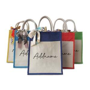 Sac de shopping en jute et chanvre pliable, réutilisable, imprimable avec logo, en gros, pas cher - Product Image 6