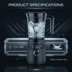 Nouveau style populaire, robot culinaire multifonction 350W, mixeur 2 en 1 pour la cuisine avec moulin à poudre - Product Image 5