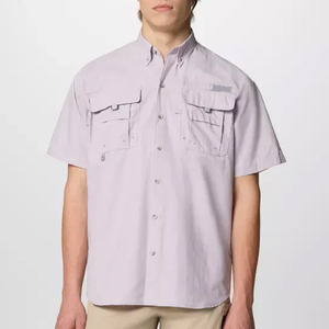 Fish Man Hawaiian Fish Nylon Sudadera con capucha Polo Manga Oem Sun Vented Fresh Pocket Crop Pearl Snap Button <span class=keywords><strong>Down</strong></span> Camisa de pesca - Product Image 1