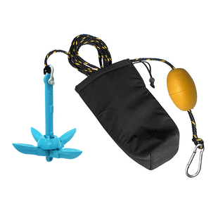 Sisure <span class=keywords><strong>MARINE</strong></span> 0.7kg in acciaio al carbonio <span class=keywords><strong>blu</strong></span> ancoraggio pieghevole a quattro punte per nave pieghevole Set di ancoraggio con gancio a corda galleggiante borsa nera - Product Image 2