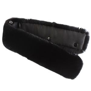 ZDFURS hiver véritable <span class=keywords><strong>fourrure</strong></span> de <span class=keywords><strong>vison</strong></span> col montant solide chaud noir/marron bouton doublure <span class=keywords><strong>manteau</strong></span> en cuir avec écharpes en <span class=keywords><strong>fourrure</strong></span> pour hommes/femmes - Product Image 2