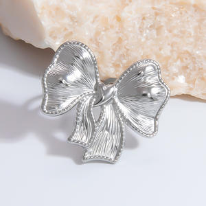 Fashion <b>Rings</b> Bow Star Shape Stainless Steel Women's Jewelry Gift Gold Silver Color <b>Plain</b> Inlay JZ21319G - Product Image 3