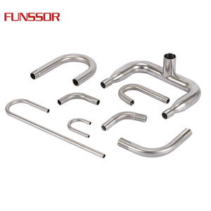 Raccord de tuyauterie coudé en U à 90 degrés en acier inoxydable 304 sur mesure, fileté simple ou <span class=keywords><strong>double</strong></span>, pour la plomberie, le CVC et l'industrie - Product Image 1