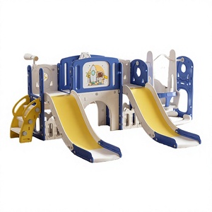 Ensemble de balançoire et toboggan en plastique pour tout-petits avec structure d'escalade pour enfants, équipement de terrain de jeu intérieur/extérieur - Product Image 4