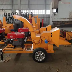 2024 mobile diesel/motor branch crusher mobile self-propelled straw crusher large wood crusher