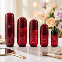 Emballages cosmétiques en plastique PETG personnalisés vides, flacons cosmétiques de 30/45/65/100/150 ml avec pompe à lotion dorée, flacons vaporisateurs de luxe