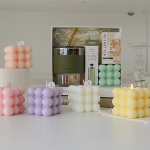 Vela Aromática de Parafina en Forma de Cubo, de Alta Gama, Ecológica, Moderna, Creativa, para Decoración del Hogar, Hecha a Mano y Personalizada - Product Image 1