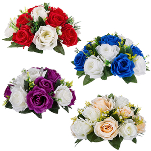 Centro de Mesa de Flores Artificiales para Bodas, Decoración para Mesa de Comedor, Sala de Estar y Hotel, Lazy Susan - Product Image 4