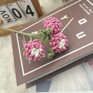 꽃 매칭 리프 손 뜨개질 축제 선물 크로 셰 뜨개질 인공 꽃 홈 장식 니트 잎 모든 종류 - Product Image 2