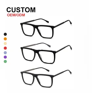 Новая модель квадратных оптических очков, ацетатные роскошные очки, мужские очки
