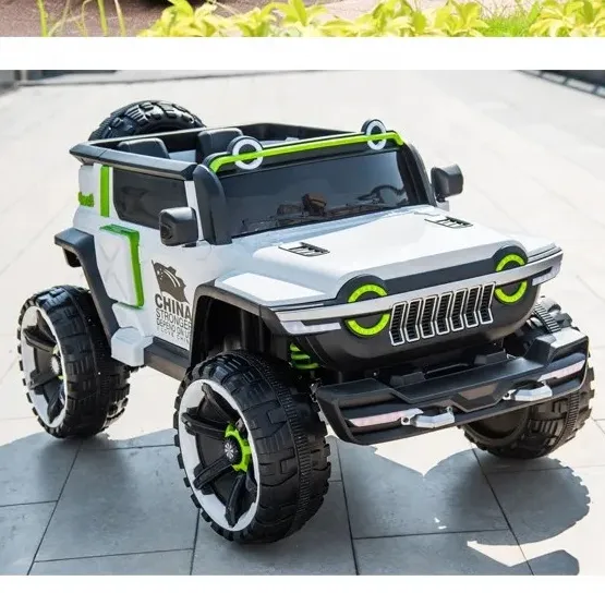 Rechargeable children's electric car four-wheel Bluetooth remote control off-road toy car