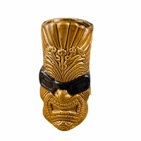 Tasse en céramique Tiki Tête de Bouddha, design dessin animé avec corde, idée cadeau idéale pour bar à domicile, mug à vin en céramique tête de squelette, fête hawaïenne
