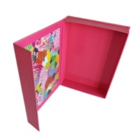 Boîte cadeau rigide rose personnalisée en carton avec fermeture magnétique, emballage en papier couché pour parfum, cadre photo, puzzle