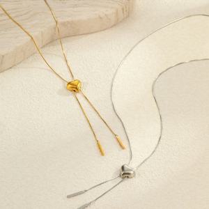 Collier pendentif personnalisé en acier inoxydable 316l plaqué or 14k 18k résistant à l'eau, collier en forme de cœur pour femmes - Product Image 2