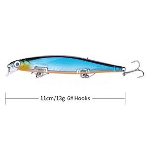 Topline 11cm 13g <span class=keywords><strong>esca</strong></span> di plastica pesciolino occhi 3D <span class=keywords><strong>pesca</strong></span> esche dure galleggianti Long Shot <span class=keywords><strong>esca</strong></span> <span class=keywords><strong>pesca</strong></span> pesciolino <span class=keywords><strong>con</strong></span> 3 ami da <span class=keywords><strong>pesca</strong></span> - Product Image 2