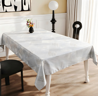 Protège-table en vinyle PVC imprimé de luxe, motif géométrique tricoté, taille, couleur et motif personnalisables, imperméable, résistant à l'huile, écologique