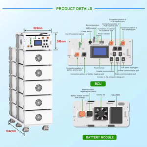 Batería de Litio SUNPOK de 16 kWh, 51.2 V, 314 Ah, Batería Lifepo4 en Rack de Alto Voltaje, Sistema de Almacenamiento de Energía de <span class=keywords><strong>96</strong></span> kWh, 100 kWh, 120 kWh - Product Image 4