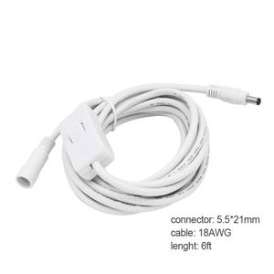 Cable CCTV de 5m y 2,1mm, conector hembra a CC, extensión de potencia, Cable negro de 12V - Product Image 3