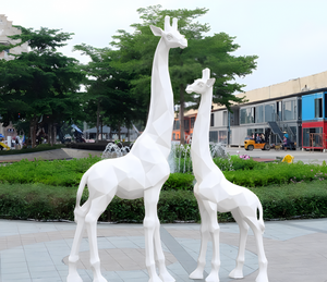 Figura animale realistica per la decorazione del prato residenziale in resina scultura geometrica moderna all'aperto scoiattolo in vetroresina - Product Image 5