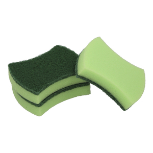 Estropajo Verde con Esponja. Paquete de 3 Unidades. - Product Image 1