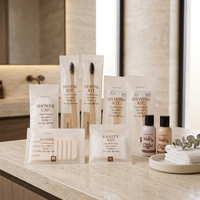 Kit d'articles de toilette jetables pour hôtels, emballage en papier ciré imperméable, pour chambres d'hôtes