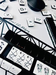 Luxury Art Deco Style American Mahjong Set, Geometric Engraved Acrylic Mahjong Tiles, <b>Retro</b> <b>Decor</b> Art Themed Game Set, Premium H - Product Image 6