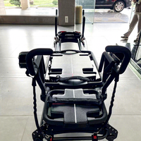 Megaree Vente en gros d'équipements de yoga commerciaux, machine de Pilates Reformer en alliage d'aluminium noir à vendre