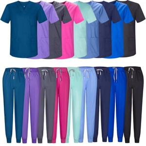 Blouse chirurgicale à manches courtes pour femmes, idéale pour les salons de beauté et les médecins en service - Product Image 1
