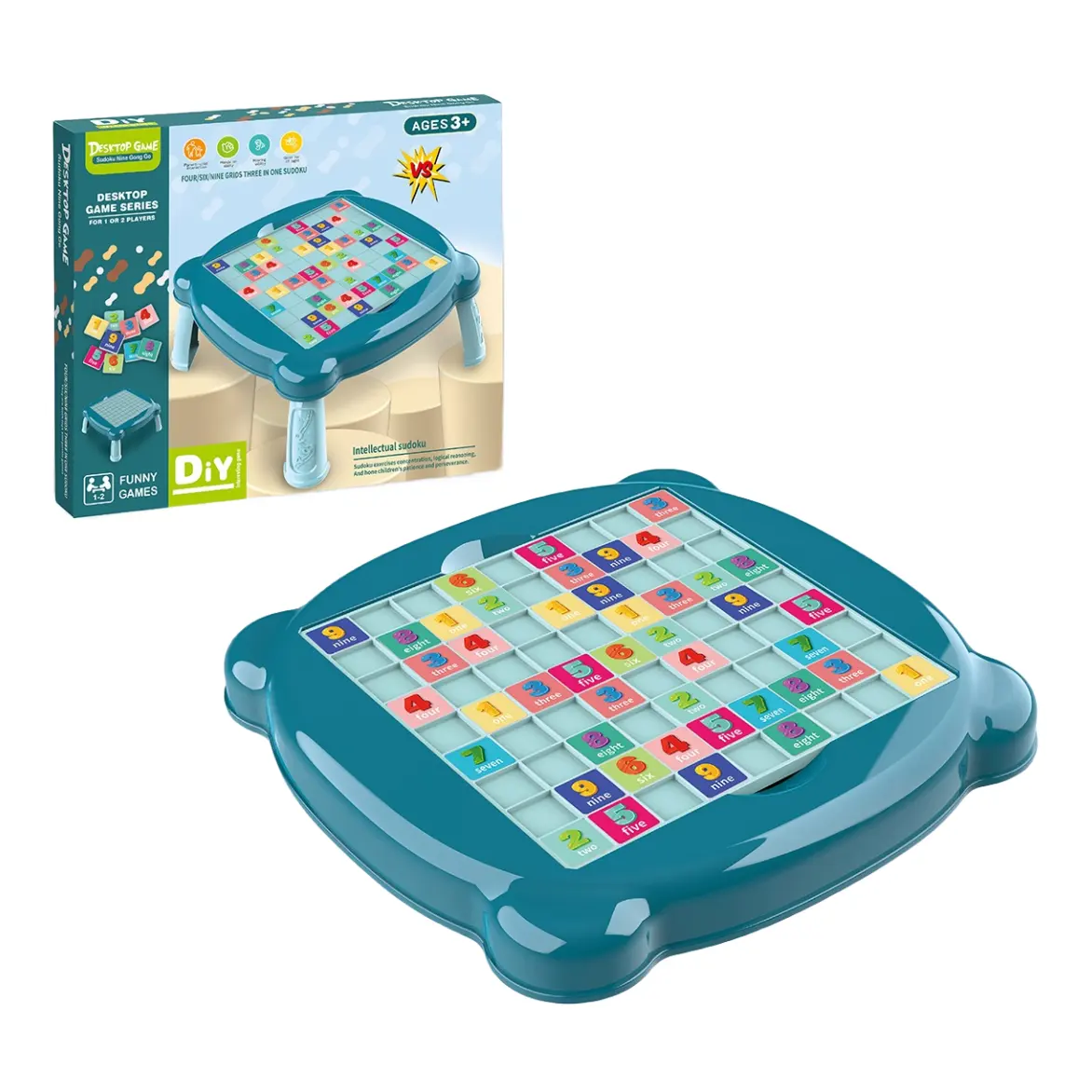 Tabletop Sudoku Inteligente Plástico Xadrez Board Game Set Educação Brinquedo Cérebro Desenvolver Pensando Treinamento