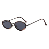 33406 Nouvelles Lunettes de Soleil Métalliques Tendance pour Hommes et Femmes, Design de Luxe, Protection UV400, Forme Ovale, Style Rétro Haut de Gamme, Universelles