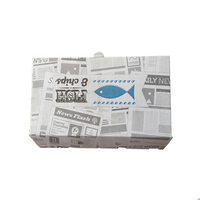 Boîte en papier jetable personnalisée pour poissons et Chips, boîte d'emballage imprimée pour poissons et Chips, boîte à emporter pour aliments rapides, poulet frit emballé
