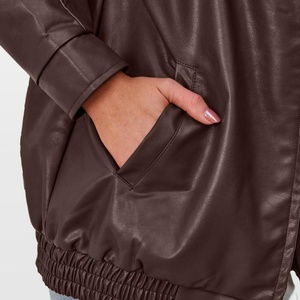 Custom OEM/ODM Women's Solid Colour Faux Shearling Windproof Loose Lapel Jacket Fashion Outerwear Casual Street Style Autumn - Product Image 5