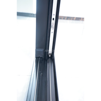Porte coulissante à double vitrage en aluminium à rupture de pont thermique, insonorisée, coupe-vent, à économie d'énergie, pour hôtel et commerce AMJ NFRC