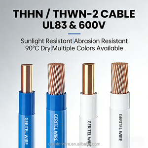 Câble électrique en cuivre toronné isolé PVC THHN THWN 600V UL83 - 2.5mm/<span class=keywords><strong>3</strong></span>.5mm/5.5mm/35mm/50mm/125mm/250mm pour bâtiment - Product Image 1