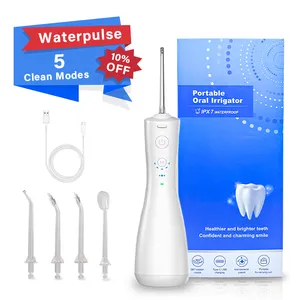 Hilo Dental de agua portátil inalámbrico H2ofloss Limpieza de dientes irrigador Oral eléctrico Usb recargable hilo de agua profesional