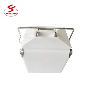 Top quality white 17l custom vintage retro cooler boxes cooler ice bucket metal beer patio metal ice chest