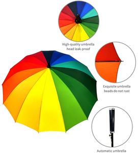 Автоматический открытый Радужный Зонт с логотипом 16 К - Product Image 2