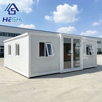 Vente en gros de maisons préfabriquées, conteneurs extensibles de 20 pieds et 40 pieds, structure préfabriquée, maison à 5 chambres, maison portable