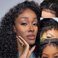 Effacer les cheveux humains avant de lacet perruque vague d'eau 180% densité perruques de cheveux humains avant de lacet sans colle dentelle frontale perruque pour les femmes
