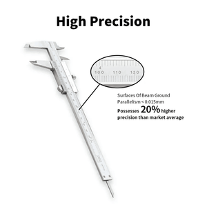 Dasqua pinza analogica ad alta precisione 0-100mm 0-4 "Pied a Coulisse monoblocco calibro a corsoio Calibrador strumento di misurazione a corsoio - Product Image 5
