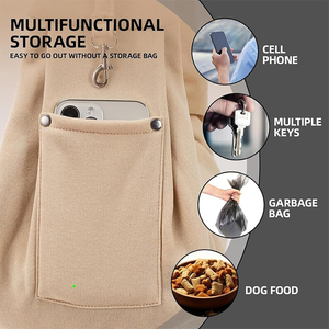 Pet Carrier Crossbody & <b>Backpack</b> with Phone Pocket & Safety Clasp for Small Dogs <b>Cats</b> Up to 16lbs, Walking Camping Daily Use - Product Image 3