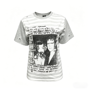 Camisetas de Verano Personalizadas, Camiseta Informal Moderna de Manga Corta, 100% Algodón, Impresión DTG, Camiseta para Mujer - Product Image 1