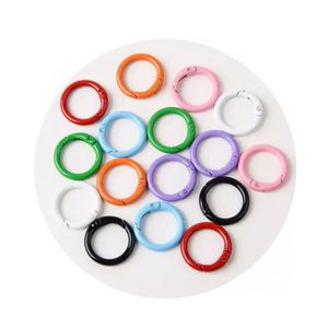 Multipurpose 25MM Colored <b>Baked</b> Paint Spring Ring Keychain Mobile Phone Chain <b>Accessory</b> Open Spring Buckle for Bags Purses - Product Image 6