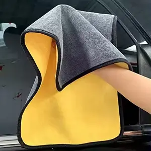 Microfiber Cleaning Towel Thicken Soft Drying Cloth Car Body Washing Towels Double Layer Clean Rags