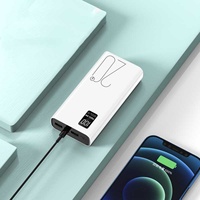Batterie externe portable ultra-fine en alliage d'aluminium haute capacité 22,5 W à charge rapide 20000 mAh/30000 mAh avec affichage LED et sortie Type-C