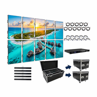 500 * 500mm Kavisli Tam Renkli LED Ekran P3.91 Kiralık LED Video Duvarı Novastar Ekran Duvar Paneli LED Ekran