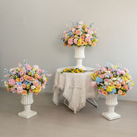 Colonnes romaines, pots de fleurs en soie, marqueurs de chemin floraux, décorations pour vitrine de magasin, événement d'ouverture de boutique, autres pivoines artificielles pour mariage