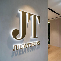 Letrero Electrónico Personalizado con Logotipo 3D Iluminado por LED, Resistente al Agua IP65, para Interiores/Exteriores, para Centros Comerciales y Publicidad Empresarial