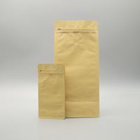 Sacs à café à fond plat personnalisés de qualité alimentaire en gros, pochettes à fermeture éclair en aluminium haute barrière avec valve de dégazage