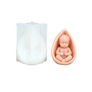 3D Baby Candle Silicone Mold DIY Cake Infant Cradle Egg Ornament Silicone Mold Aromatherapy Candle Silicone Mold <b>Soap</b> Mold - Product Image 5